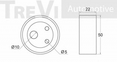 TREVI AUTOMOTIVE td1084 -  Натяжной ролик, ремень ГРМ